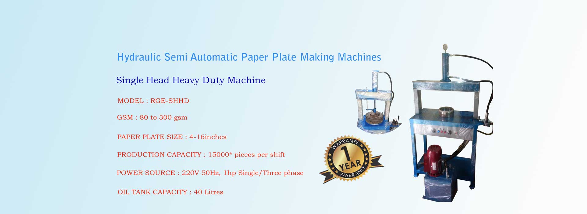 paper plate machine single dye